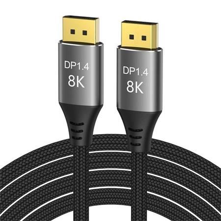 PremiumCord DisplayPort 1.4 přípojný kabel 32,4Gbit/s, rozlišení 8K, kovové a zlacené kone