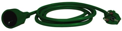 Prodlužovací kabel 5 m / 1 zásuvka / zelený / PVC / 1 mm2 P0115Z