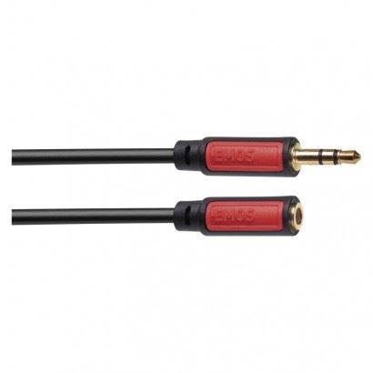 JACK kabel 3,5mm stereo, vidlice - 3,5mm zásuvka 5m SM5105