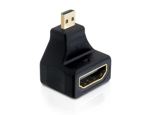 Delock adaptér High Speed HDMI s Ethernetem - micro D samec > A samice, pravoúhlý