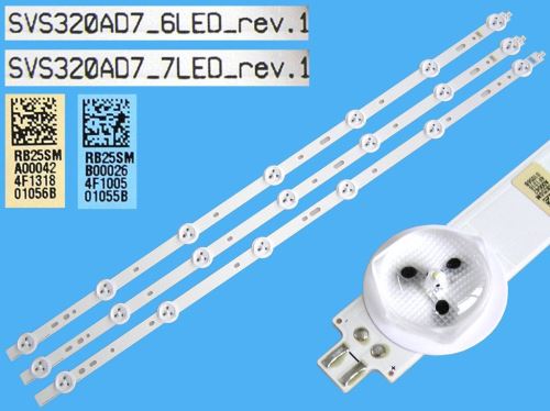 LED podsvit sada Grundig ZCL celkem 3 pásky 590mm / D-LED SVS320AD7-6LED + SVS320AD7-7LED 