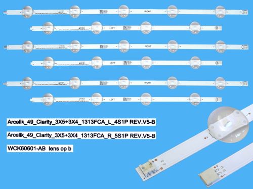 LED podsvit sada Grundig Arcelik 49 celkem 6 pásků / DLED Backlight  Trident Arcelik_49_Cl