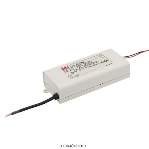 MEANWELL ZDROJ PRO LED PCD-40-500B 40W VSTUP 180-295V AC VÝSTUP 500MA 45-80V 92241
