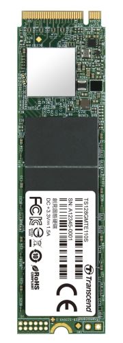 TRANSCEND MTE110S 128GB SSD disk M.2 2280, PCIe Gen3 x4 NVMe 1.3 (3D TLC), 1500MB/s R, 400
