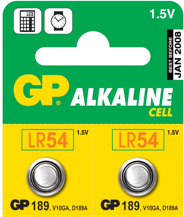 Alkalická knoflíková baterie GP 189F (LR54), 1041018910