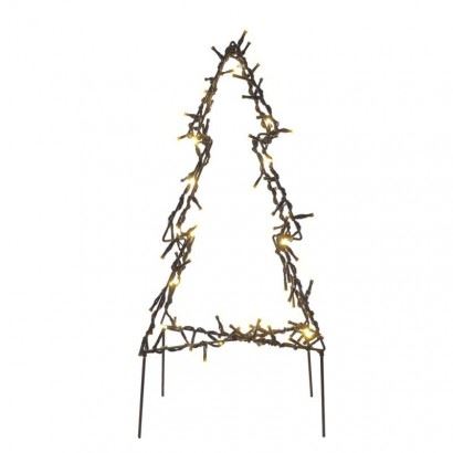 LED vánoční stromek kovový, 50 cm, venkovní i vnitřní, teplá bílá DCZW05