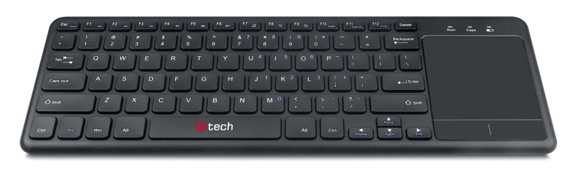 C-TECH klávesnice WLTK-01, bezdrátová klávesnice s