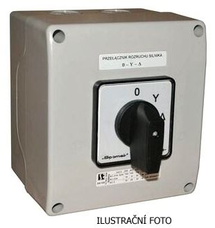 AMPERE SPÍNAČ VAČKOVÝ LK25R/4.831 OB2 3F 0-Y-D 25A V KRYTU S220210