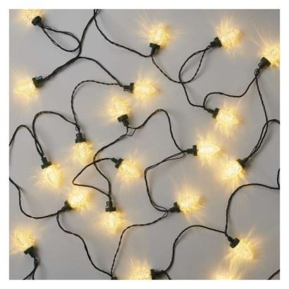 LED vánoční řetěz – šišky, 9,8 m, venkovní i vnitřní, teplá bílá, programy, D5ZW01