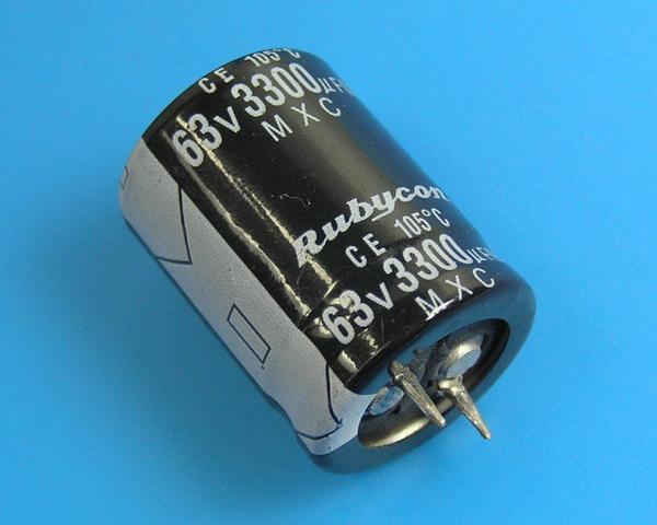 3300uF/63V - 105°C Lelon kondenzátor elektrolytický