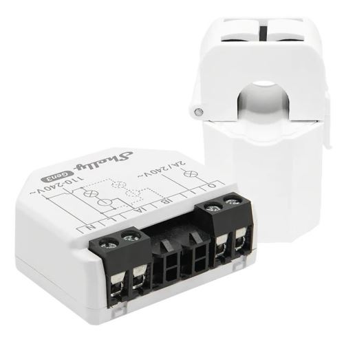 SHELLY EM GEN3 MODUL PRO MĚŘENÍ SPOTŘEBY 2KANÁLOVÝ WIFI BLUETOOTH VČ. 1X SVORKY 50A