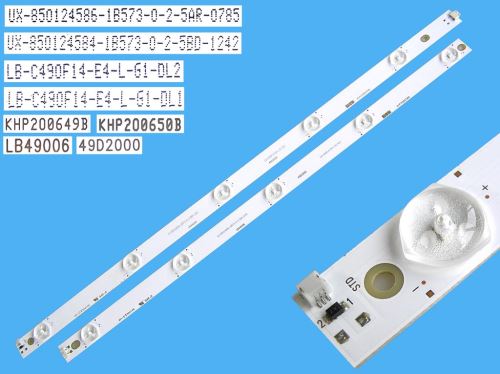 LED podsvit 975mm sada Changhong 9 LED UX-850124584 + UX-850124586 / LED Backlight 975mm -