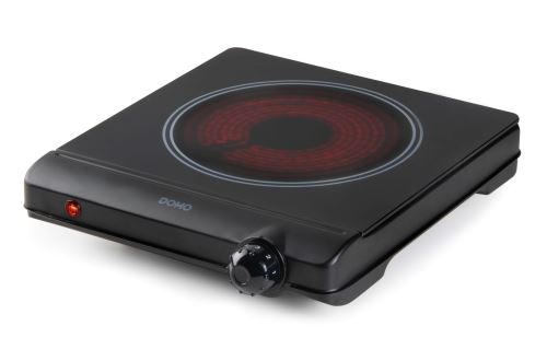 Sklokeramický vařič - jednoplotýnkový - DOMO DO30111KP, Příkon 1250 W, Průměr plotny: 18 c