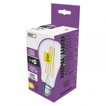 LED žárovka Filament A60 / E27 / 11 W (100 W) / 1 521 lm / neutrální bílá, 1525283404