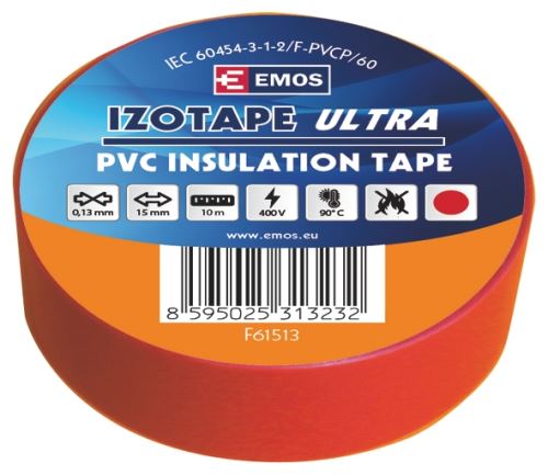 Izolační páska PVC 15mm / 10m červená F61513
