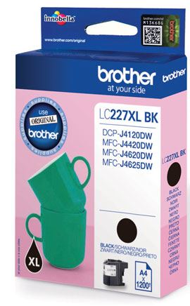 Brother LC-227XLBK (inkoust black, 1 200 str.@ 5%  draft)
