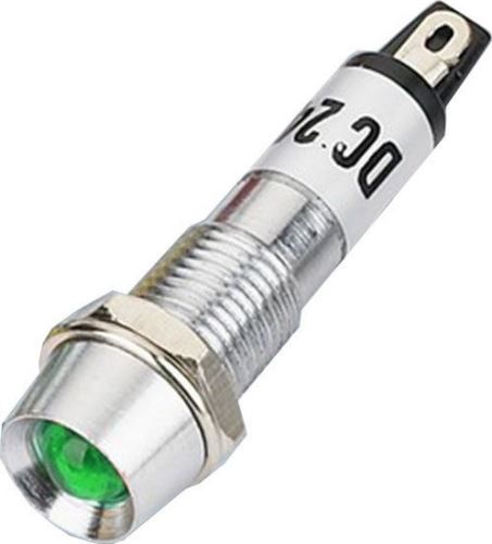 Kontrolka kulatá 24V DC LED zelená 8mm
