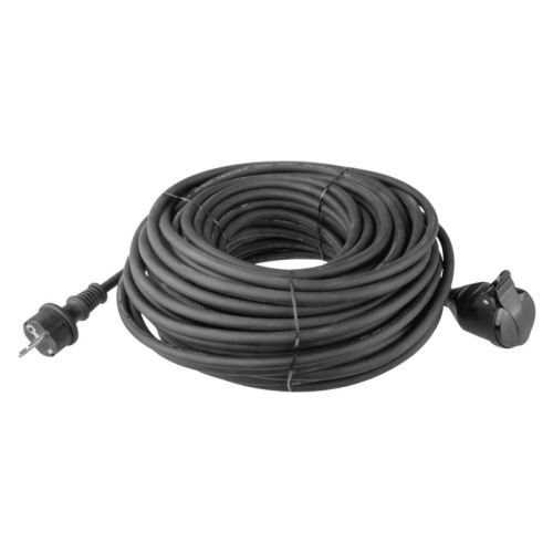 Venkovní prodlužovací kabel 10 m / 1 zásuvka / černý / guma-neopren / 230 V / 2,5 mm2 P01710R