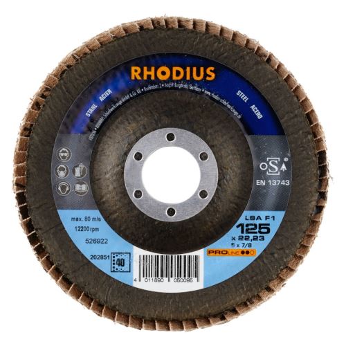 RHO KOTOUČ LAMELOVÝ LSA F1 KORUND 125X22,23 ZRNITOST PR.40 202851