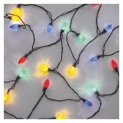 LED vánoční řetěz, barevné žárovky, 9,8 m, multicolor, multifunkce D5ZM01