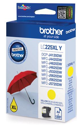 Brother LC-225XLY (inkoust yellow, 1 200 str.@ 5%  draft)