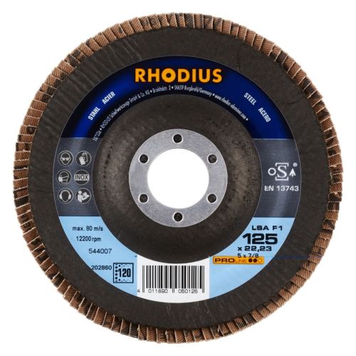 RHO KOTOUČ LAMELOVÝ LSA F1 KORUND 125X22,23 ZRNITOST PR.120 202860