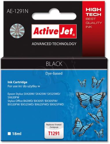 ActiveJet inkoust Epson T1291 Black SX525/BX320/BX625  new     AE-1291N
