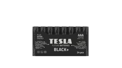 Tesla AAA BLACK+ alkalická, 24 ks fólie