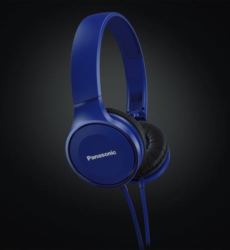 Panasonic RP-HF100E-A, drátové sluchátka, přes hlavu, skládací, 3,5mm jack, kabel 1,2m, mo