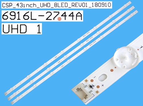 LED podsvit sada LG 6916L-2744AL celkem 3 pásky 842mm / DLED TOTAL ARRAY AGF80305301AL / 6