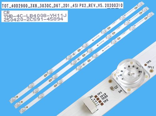 LED podsvit sada Thomson TOT-40D2900-3x8-3030C-D6T  celkem 3 pásky 710mm / DLED TOTAL ARRA