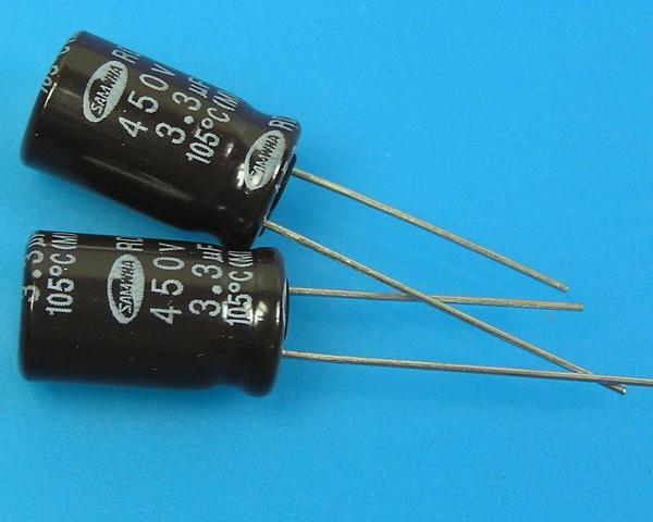 3,3uF/450V - 105°C Samwha RD kondenzátor elektro