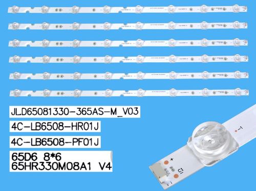 LED podsvit 615mm sada Thomson 4C-LB6508-HR01J celkem 6 kusů / DLED ARRAY TCL-65HR330M08A1