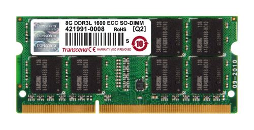 Transcend paměť SODIMM DDR3 8GB 1600MHz, 2Rx8, CL11