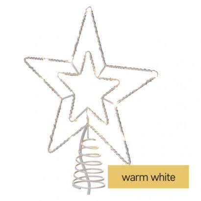 Standard LED spojovací vánoční hvězda, 28,5 cm, venkovní i vnitřní, teplá bílá D1ZW01