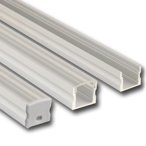 MCLED PROFIL AL PŘIS. PS 17X15 MM, ČIRÝ DIFUZOR, KOMPLET 2M ML-761.007.43.2