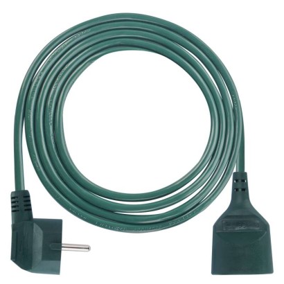 Prodlužovací kabel 2 m / 1 zásuvka / zelený / PVC / 1 mm2, 1902010200