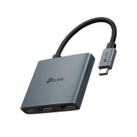 TP-Link UH3020C Hub USB typu C 3v1, 3x HDMI 4K při 60 Hz, 100W Power Delivery, 1× USB-A UH3020C