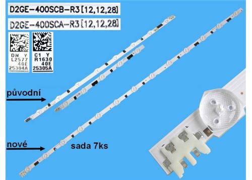 LED podsvit 830mm sada Samsung BN96-25304A + BN96-25305A 7ks / LED Backlight 830mm - 13 D-