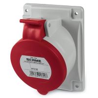 SCAME OPTIMA ZÁSUVKA VESTAVNÁ ŠIKMÁ BEZŠROUBOVÁ 3P+N+E 32A 6H/380-415 V 50/60 HZ IP44/IP54 413.3267F