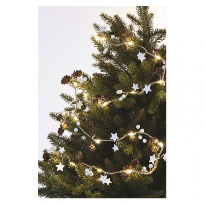 LED vánoční girlanda – šišky, 1,7 m, 2x AA, vnitřní, teplá bílá, 1550000095