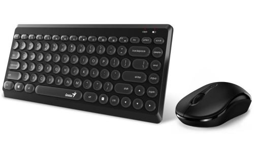 Genius LuxeMate Q8000 set klávesnice a myši, bezdrátový, retro design, CZ+SK layout, 2,4GH