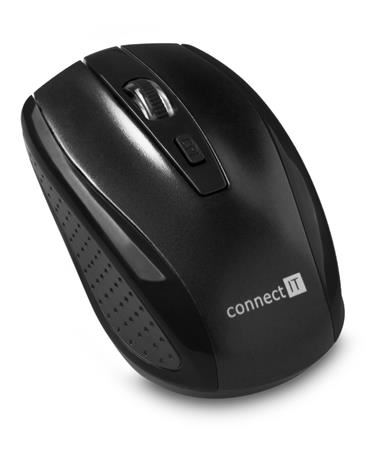 CONNECT IT Bezdrátová optická myš (+ 2x AAA baterie zdarma), černá