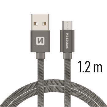 SWISSTEN DATA CABLE USB / MICRO USB TEXTILE 1,2M G