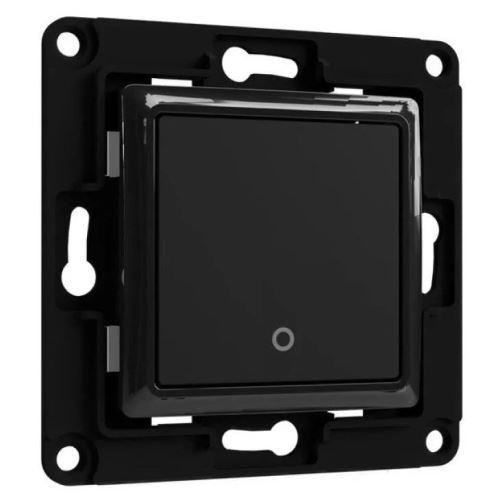 SHELLY WALL SWITCH 1BLACK NÁSTĚNNÝ VYPÍNAČ 1NÁSOBNÝ BEZ RÁMEČKU ČERNÁ