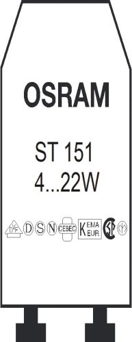 Zářivkový startér OSRAM 4-22W ST 151GRP, 3135239000