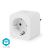 SmartLife Chytrá Zásuvka  Wi-Fi  3680 W  Type F (CEE 7/3)  0 - 55 °C  Android™ / IOS  Bílá Nedis WIFIP131FWT