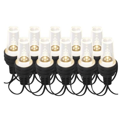 LED světelný řetěz – 10x párty žárovky, 4,5 m, venkovní i vnitřní, studená bílá, 1550002043