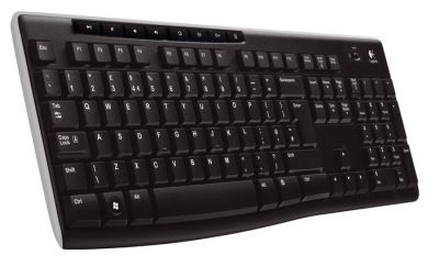Logitech klávesnice Wireless Keyboard K270, CZ/SK, Unifying přijímač, černá