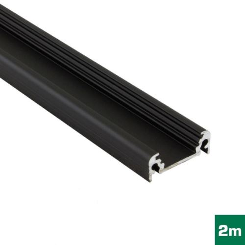FK AL PROFIL FKU11-2M-CEL PRO LED BEZ PLEXI 2M ČERNÝ ELOX 4737971